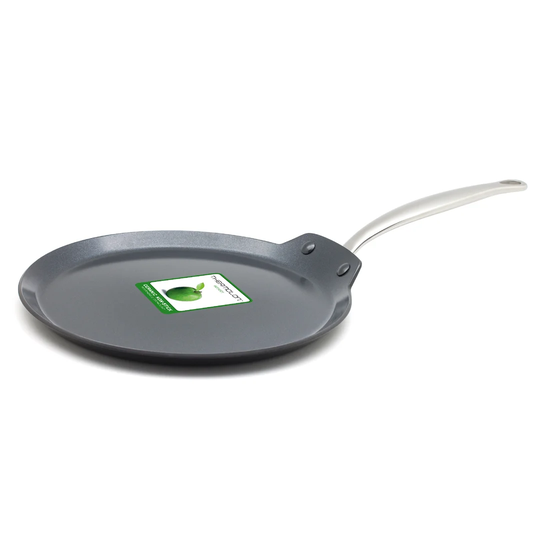 GreenPan Barcelona Black Aluminium Non-Stick 28cm Pancake Pan