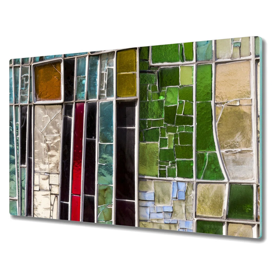 Darrie Irregular Motive Mosaic Abstract Chopping Board