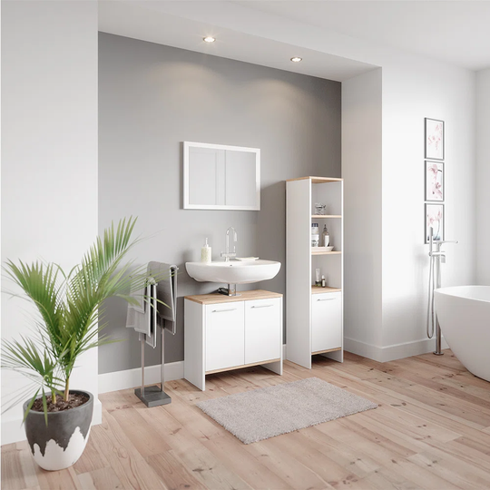 Lacie 60.4Cm W x 136.6Cm H x 28.1Cm D Bathroom Storage Furniture Set