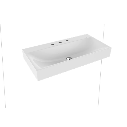 Black Matt Metal Rectangular Wall Hung Basin Bathroom Sink