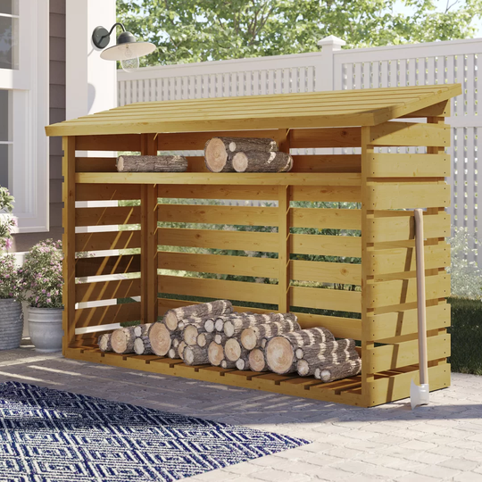 188Cm W x 61Cm D Wood Log Store