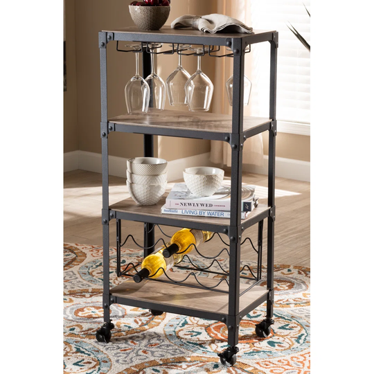 Allie 6 Bottle Wine Bottle & Glass Rack