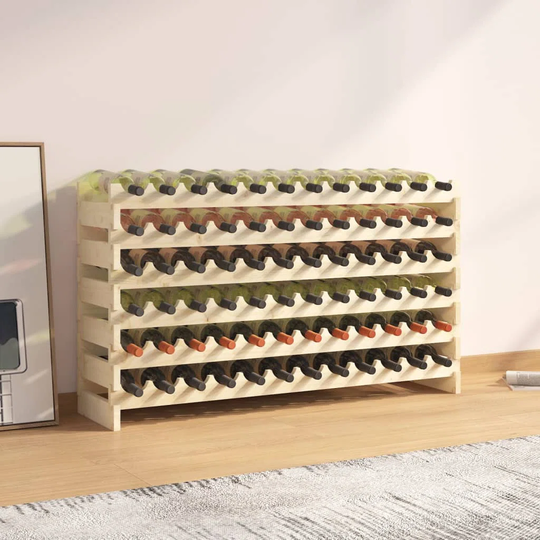 Belfry Kitchen Wine Rack 119X29x68 Cm Solid Wood Pine
