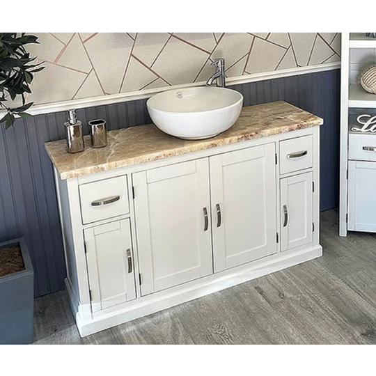 Arceneaux Solid Beech 1230mm Free-standing Single Vanity Unit