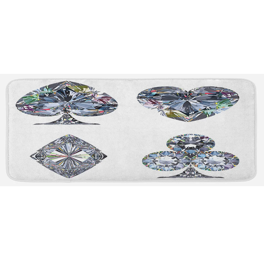 Hibbert Diamond Heart Shaped Diamonds Kitchen Mat
