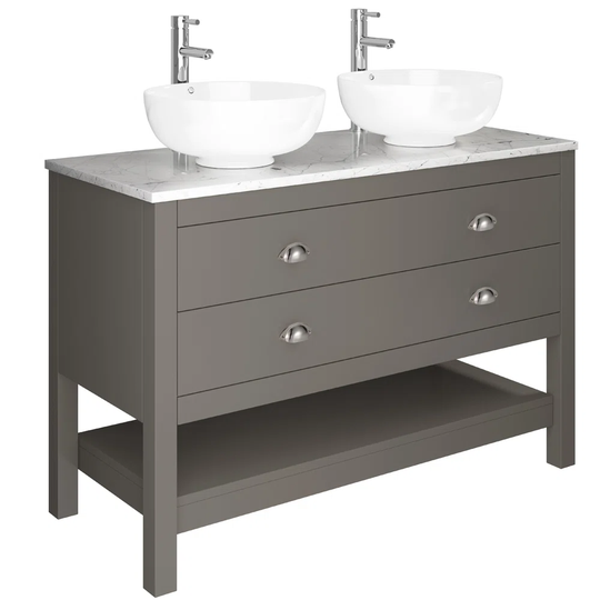 Chanal 118" Double Bathroom Vanity Base Only