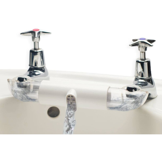 Water Saving Mixer Adaptor Sinks Separate Taps Hot Cold Water Kitchen