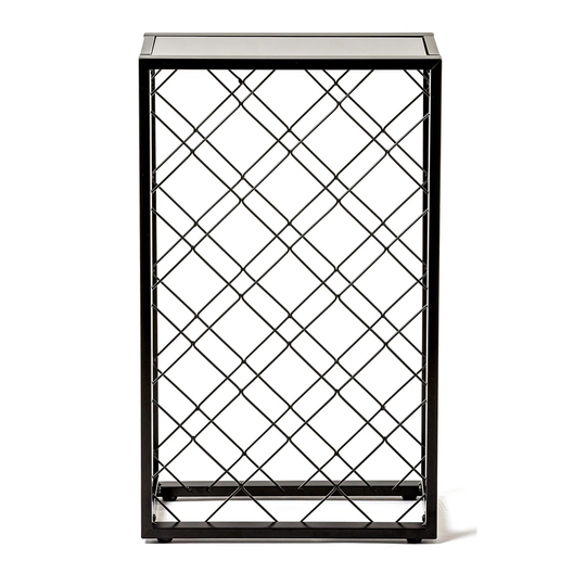 23 Bottle Wine Rack With Glass Table Top