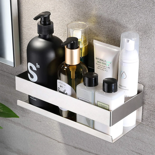 Schill Adhesive Mount Stainless Steel Shower Shelf