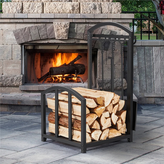 Llanos 44cm W x 36cm D Metal Log Rack