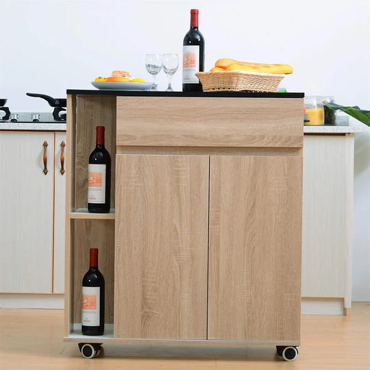 Demaryius 78 Cm Kitchen Trolley Locking Wheels