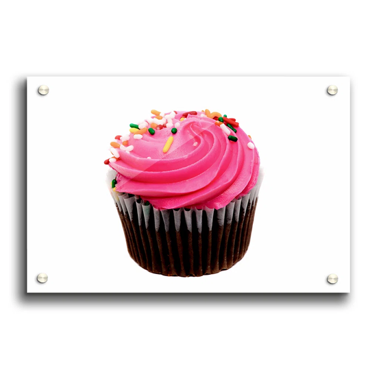 Pink Cupcake Sprinkle Pink - Unframed Photograph Print on Acrylic