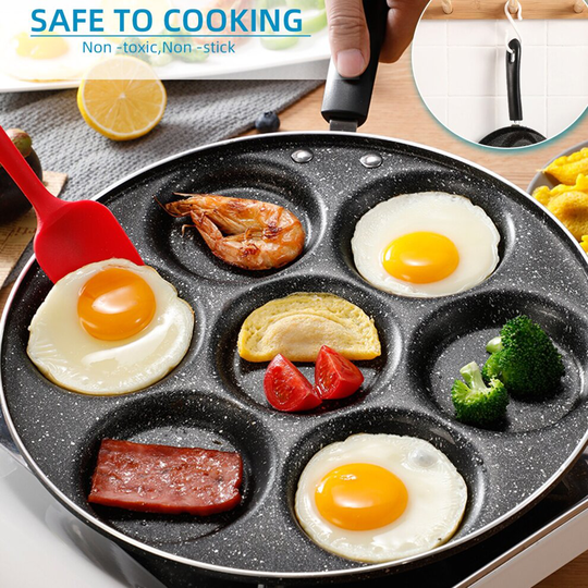 Frying Pan Nonstick Skillet Omelet Pan 4/7 Holes Frying Pot Egg Pancake Steak Pan Breakfast Maker Cooking Cookware Chef Pan