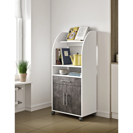 Curved Microwave Kitchen Trolley