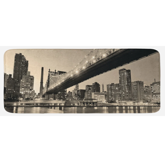 Brye NYC Night Bridge View Kitchen Mat