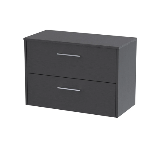 80.5Cm Wall Mounted Single Bathroom Vanity Base Only in Graphite Grey