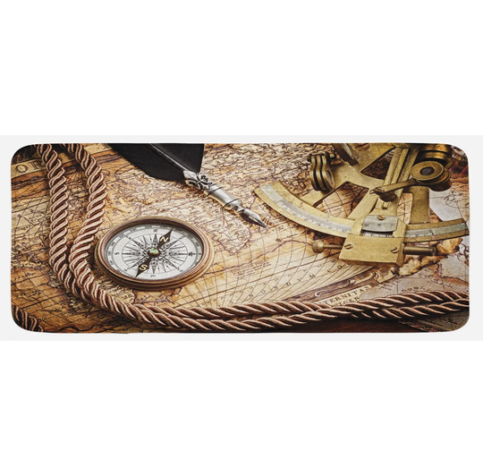 Neela Compass Voyage Theme Lifestyle Kitchen Mat