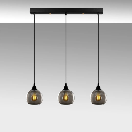 Panama 3 - Light Kitchen Island Globe Pendant with Glass Accents