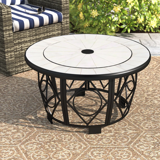 Loie 76Cm W Steel Wood Burning Outdoor Fire Pit