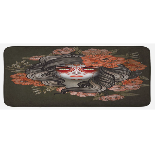 Day Of The Dead Kitchen Mat Calavera Woman