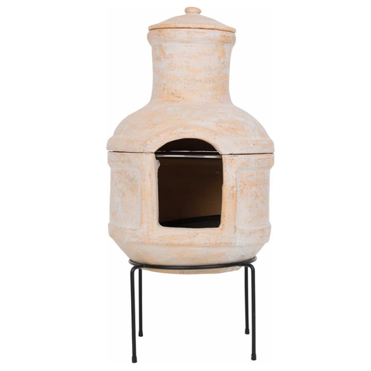 RedFire Fireplace Lima with Grill Clay Straw Outdoor Heater Warmer Stove 86033