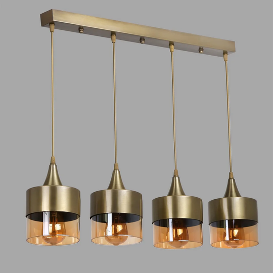 Barringer 4 - Light Kitchen Island Drum Pendant
