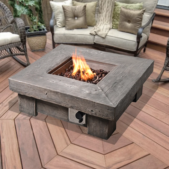29.01Cm H Polyresin Propane Outdoor Fireplace
