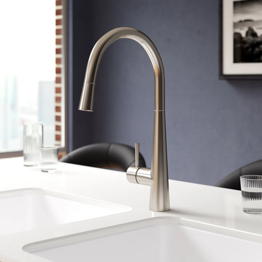 Booker Inox Kitchen Pull Out Single Lever Monobloc Tap
