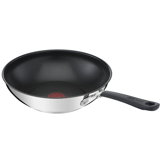 Tefal Jamie Oliver Quick & Easy Non-Stick Stainless Steel Wok Frypan