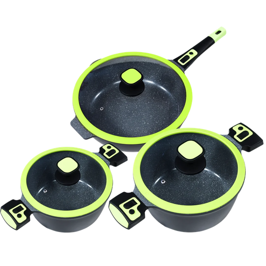King 6 Piece Aluminium Non Stick Cookware Set