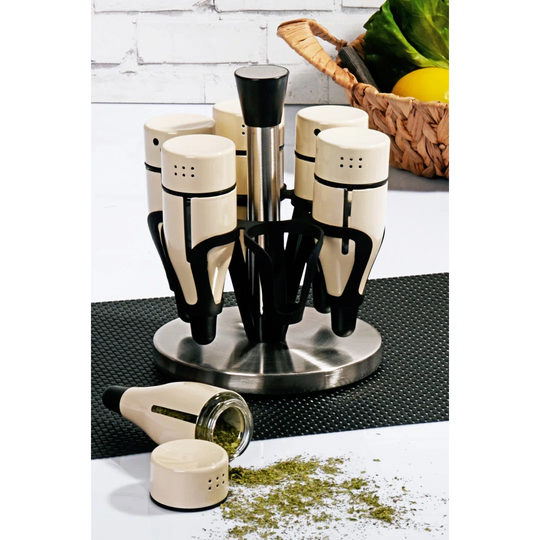 6-Jar Free Standing Spice Rack