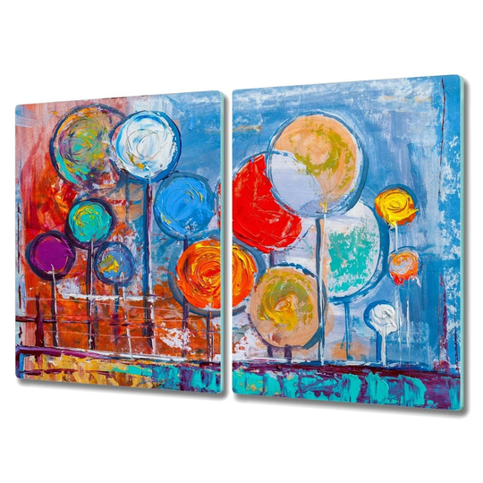 Delmon Tempered Glass Balloons Chopping Board