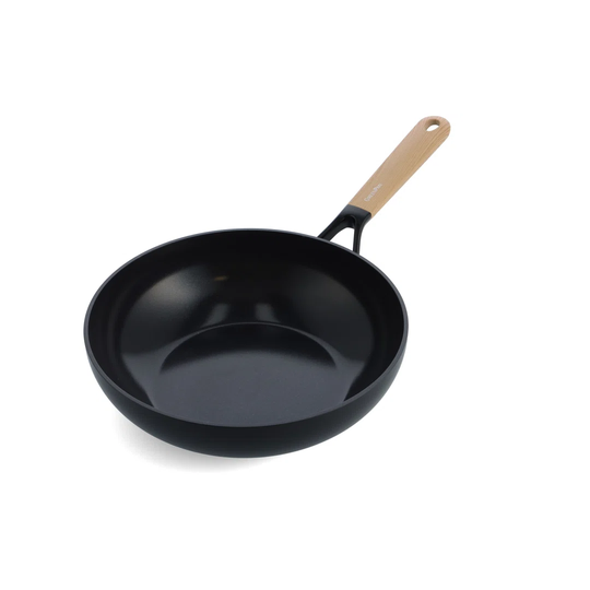 GreenPan Eco Smartsape 28cm Non Stick Wok with Light Wood Patterned Handle
