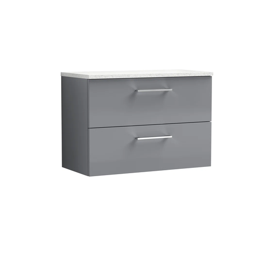 80.5Cm Wall Mounted Bathroom Vanity Base Only in Gey