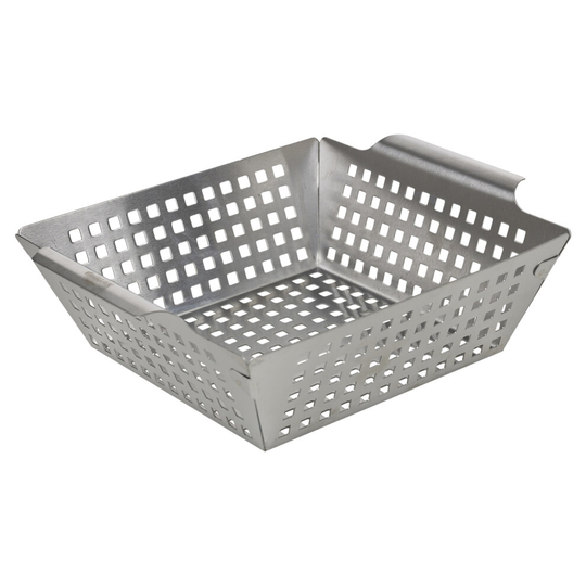 Metal Barbecue Grilling Basket Grill Meat Vegetables Fish Steak
