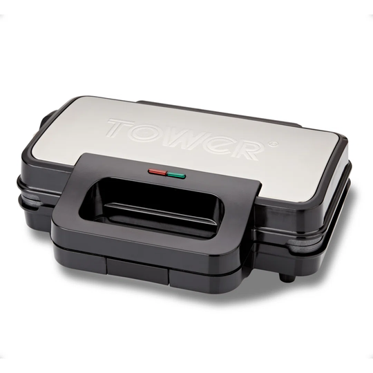 Tower T27034 Deep Filled Waffle Maker With Non-Stick Coated Plate And Automatic Temperature Control, 900W, Stainless Steel