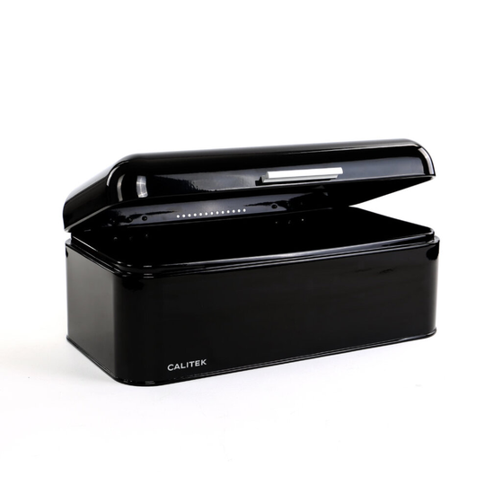 (Black) Calitek Vintage Style Kitchen Counter Bread Bin