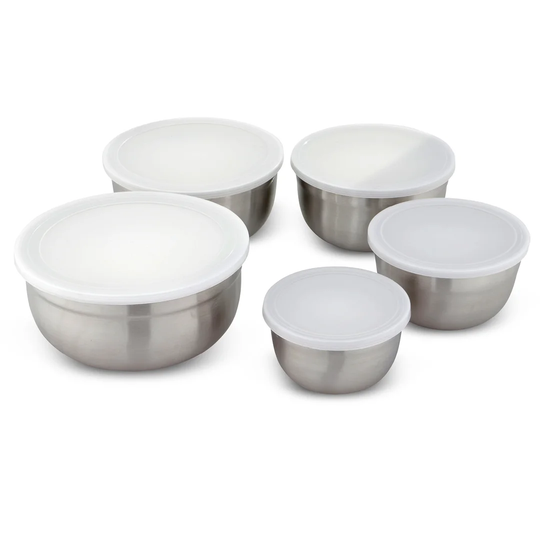 Gorlest 5 Piece Stainless Steel Mixing Bowl Set