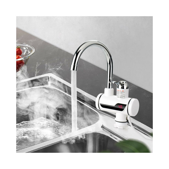 360° Electric Heater LED Faucet Tap Instant Hot Water Kitchen Bathroom Fast Heat