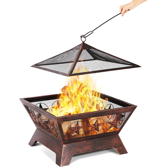 Mustecaplioglu 54Cm H x 61.5Cm W Outdoor Fire Pit with Lid