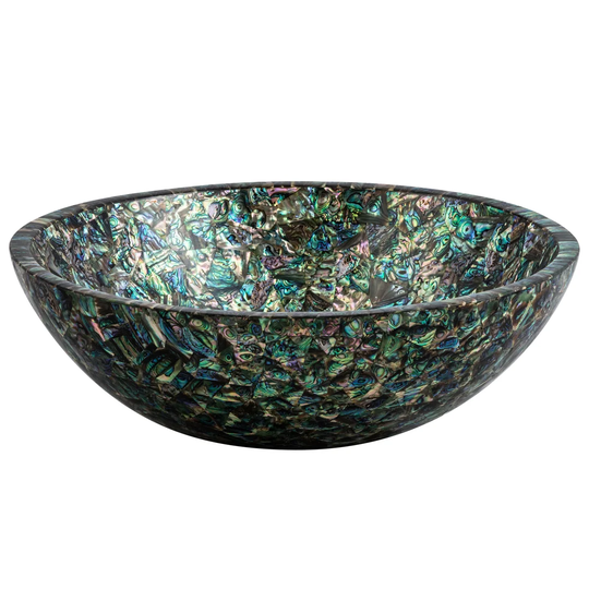 Brooklynn Abalone Stone Circular 420mm Countertop Basin