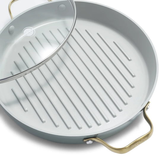 GreenPan Padova Aluminium Non Stick 28cm Grill Pan with Lid