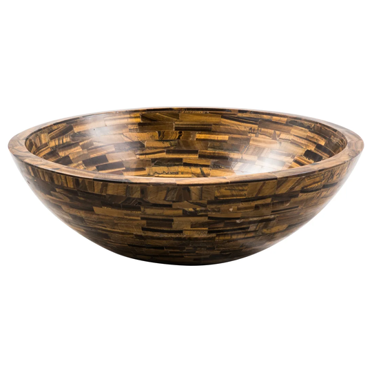 Aylin Tiger Eye Circular 410mm Countertop Basin