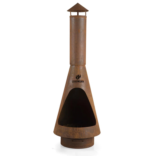 LANDMANN Corten Steel Garden Chiminea