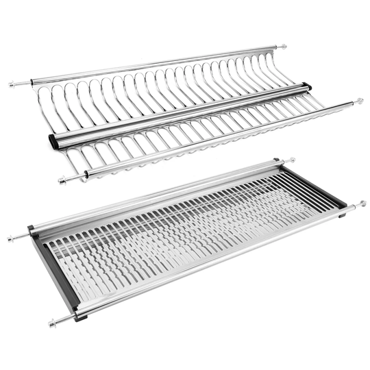 Dish Rack,Double Layer Stainless Steel Dish Drying Rack Storage Shelf Holder For Kitchen Cabinet(80Cm Cabinet Width )