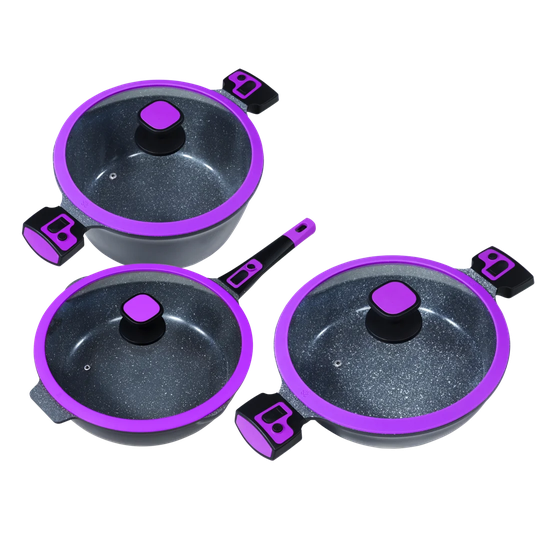 king 3 Pieces Aluminium Non Stick Cookware Set