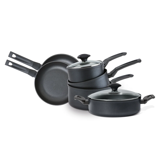 Prestige 9x Tougher Easy Release Non-stick Induction And Dishwasher Safe 6 Piece Cookware Set With Toughened Glass Lids - 16cm/1.4l, 18cm/1.9l, 20cm/2