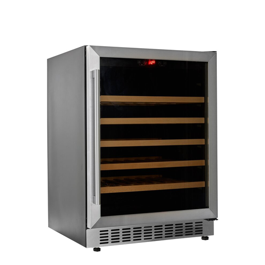 Cookology CWC600SS 60cm Wine Cooler | Stainless Steel 54 Bottle Undercounter Fridge