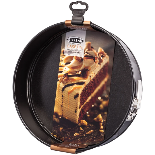 Stellar Bakeware, 10"/25cm Round Cake Tin, Springform, Non-Stick