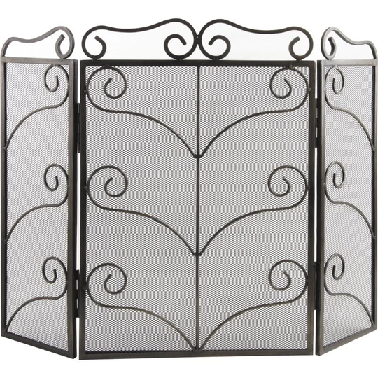 Christie 3 Panel Iron Fireplace Screen